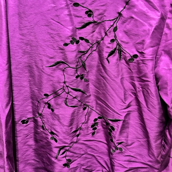 Cold water creek Purple Button-Up Shirt LARGE - Picture 4 of 5